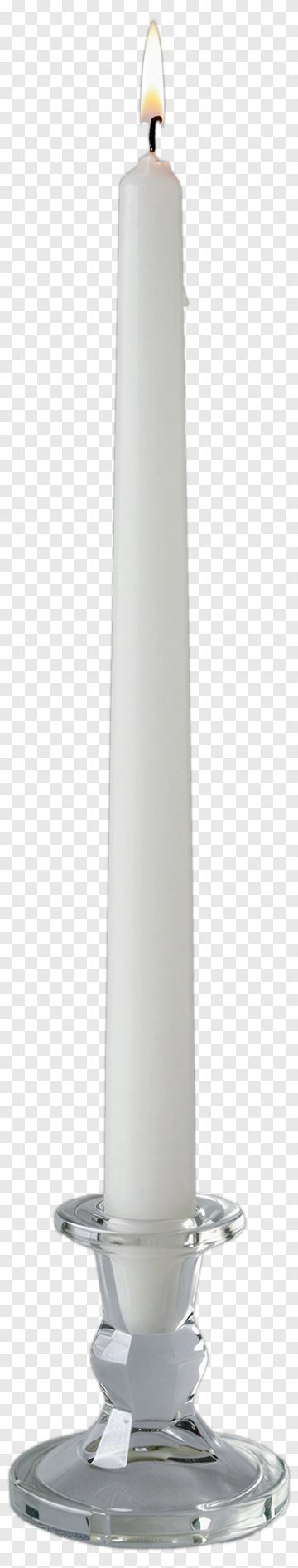 White Candle In Glass Holder PNG