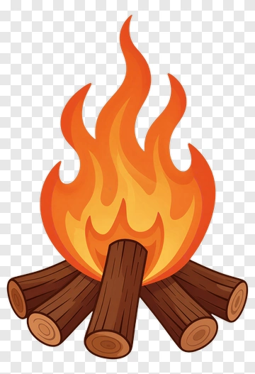 Campfire With Flames PNG