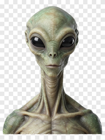 Alien Character Portrait PNG