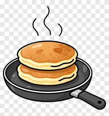 Stack Of Pancakes In A Frying Pan PNG