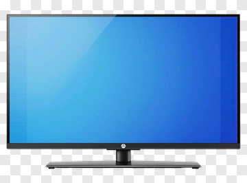 Flat Screen Television With Blue Background PNG