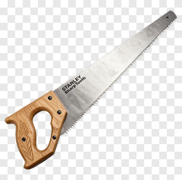 Hand Saw With Wooden Handle PNG