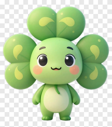 Cute 3D Cartoon Plant Character PNG