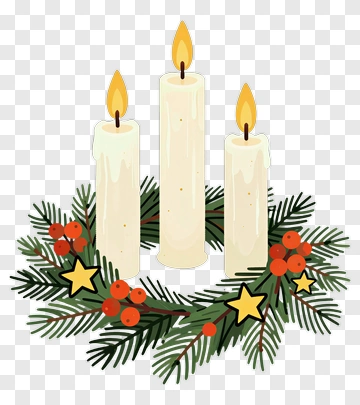 Christmas Candle Wreath PNG