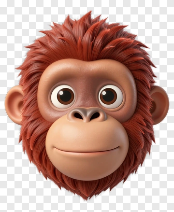 Cartoon Monkey Face PNG