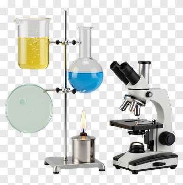 Laboratory Equipment And Chemical Solutions PNG