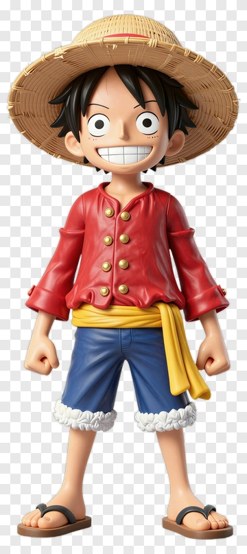 3D Cartoon Character Wearing A Straw Hat PNG