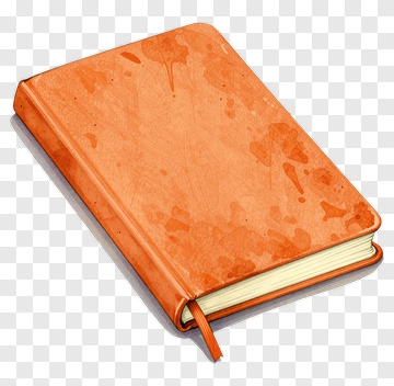 Orange Notebook With Blank Pages PNG