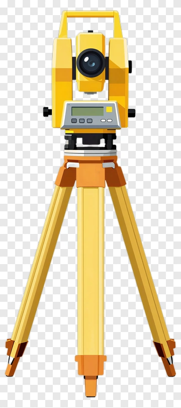 Surveying Equipment With Tripod PNG