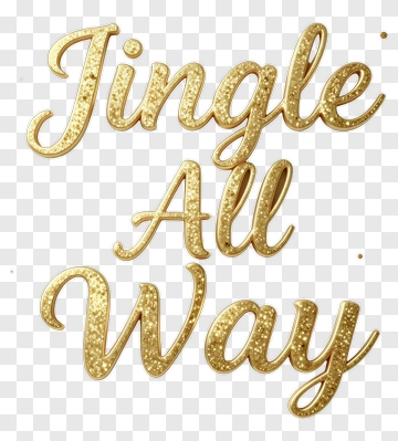 Jingle All The Way Text Design PNG