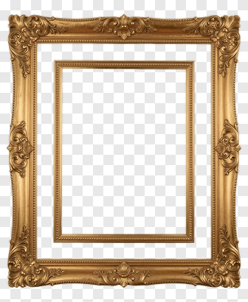 Ornate Gold Picture Frame PNG