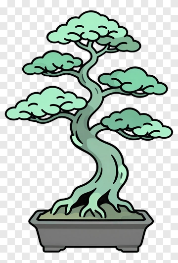 Colorful Bonsai Tree PNG