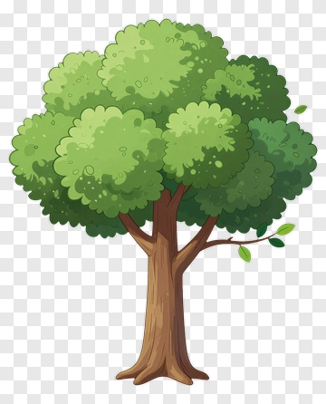 Colorful Cartoon Tree PNG