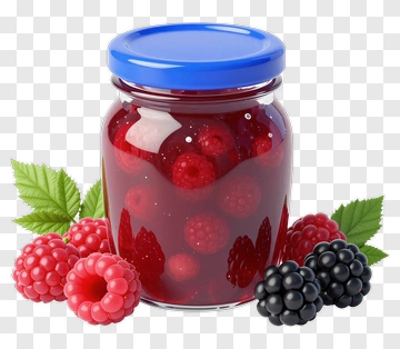 Jar Of Raspberry And Blackberry Jam PNG