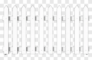 White Wooden Fence PNG