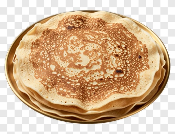 Stack Of Delicious Crepes On A Plate PNG