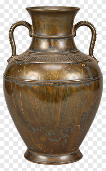 Antique Bronze Vase With Handles PNG