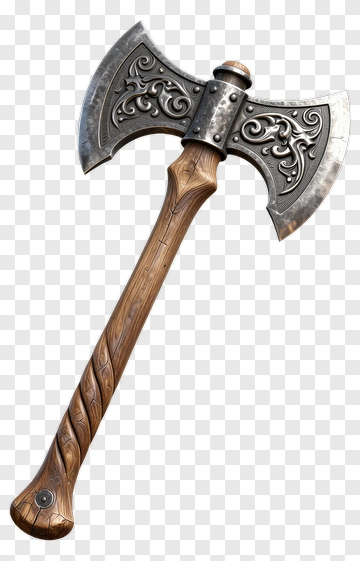 Decorative Double-Edged Axe PNG