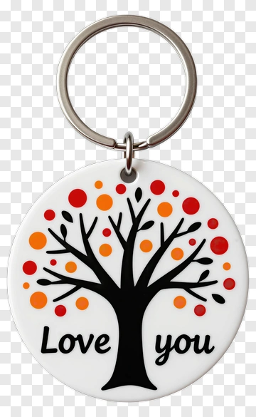 Love You Tree Keychain PNG