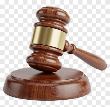 Wooden Gavel On A Stand PNG