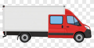 Red Delivery Truck PNG