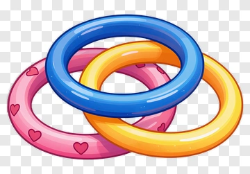 Colorful Pool Rings PNG