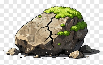 Rock With Grass PNG
