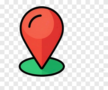 Red Location Pin On Green Base PNG