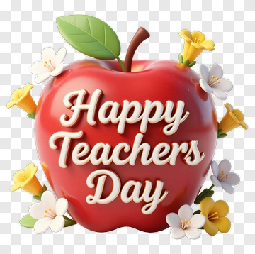 Happy Teachers Day Apple PNG