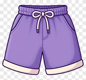 Purple Cartoon Shorts PNG