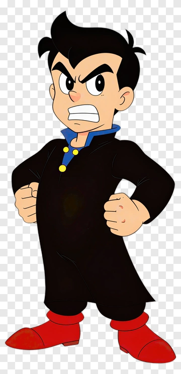 Angry Cartoon Character With Red Shoes PNG