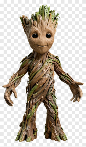 3D Groot Character PNG