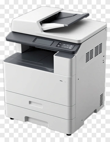 White Printer With Scanner Functionality PNG