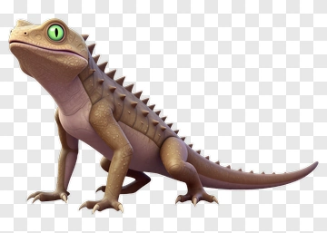 3D Lizard With Spikes PNG