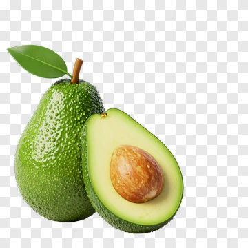 Fresh Avocado With A Cut Half Showing The Seed PNG