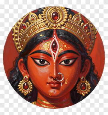 Goddess Durga Portrait PNG