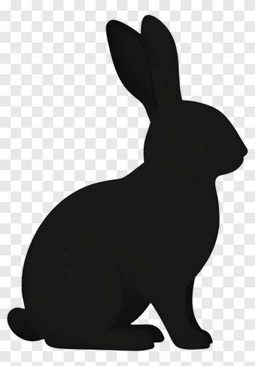 Black Rabbit Silhouette PNG