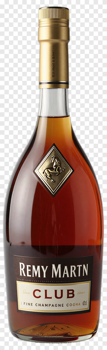 Remy Martin Club Fine Champagne Cognac Bottle PNG