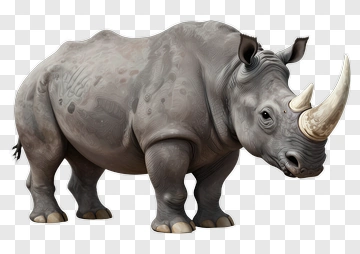 Realistic Rhinoceros PNG
