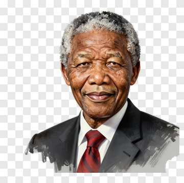 Portrait Of Nelson Mandela PNG