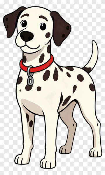 Cartoon Dalmatian Dog PNG