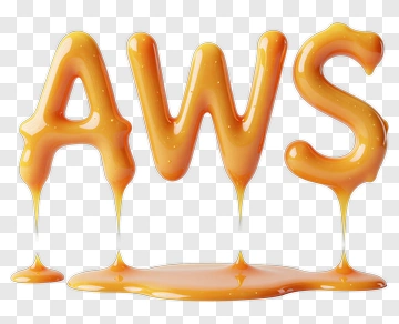 Dripping Honey Aws Letters PNG