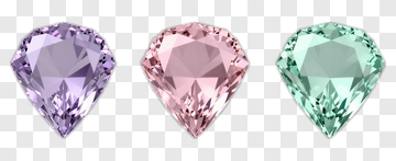Colorful Gemstones In Various Shapes PNG
