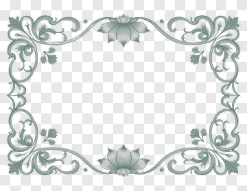 Decorative Floral Frame PNG