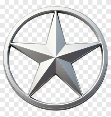 Silver Star Emblem PNG