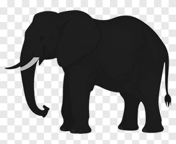 Black Elephant PNG