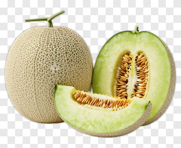Cantaloupe With Sliced Half PNG