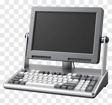 Desktop Computer With Keyboard PNG