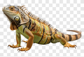 Iguana With Detailed Skin Texture PNG
