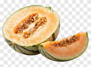 Fresh Cantaloupe Melon Slices PNG
